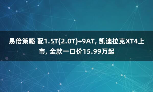 易倍策略 配1.5T(2.0T)+9AT, 凯迪拉克XT4上市, 全款一口价15.99万起