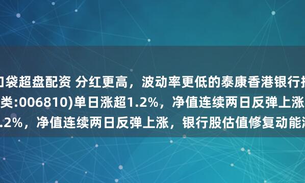 口袋超盘配资 分红更高，波动率更低的泰康香港银行指数(A类:006809；C类:006810)单日涨超1.2%，净值连续两日反弹上涨，银行股估值修复动能渐显