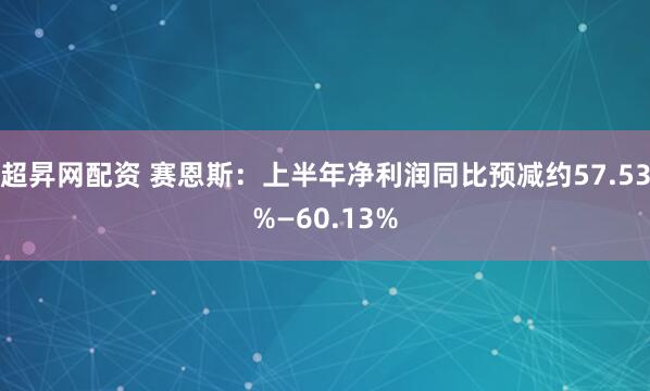 超昇网配资 赛恩斯：上半年净利润同比预减约57.53%—60.13%